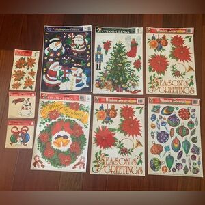 Vintage Window Christmas Color-Clings